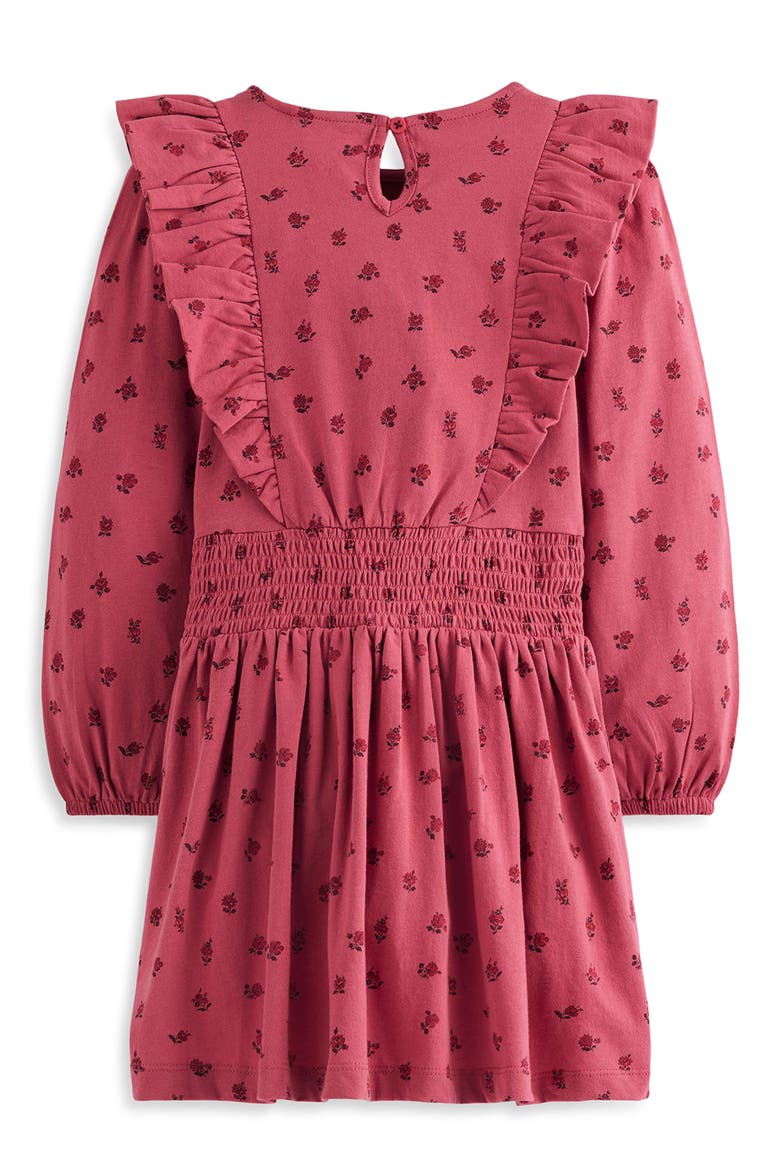 Kids' Shirred Waist Jersey Dress, Alternate, color, PINK BUD FLORAL