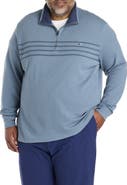 vineyard vines Big & Tall Brenton Stripe Saltwater 1/4-Zip Pullover