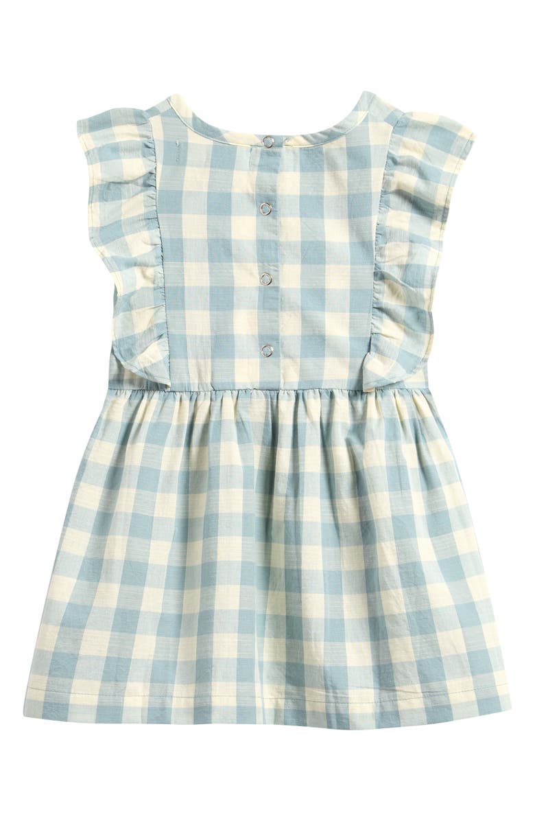 Pehr Kids' Checkmate Flutter Sleeve Organic Cotton Dress, Alternate, color, Checkmate Pond