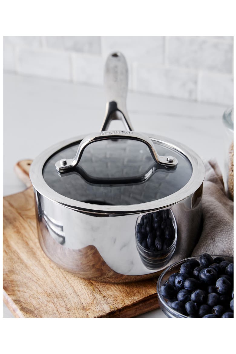 Valencia Pro 1.5-Quart Stainless Steel Saucepan with Lid, Alternate, color, STAINLESS STEEL