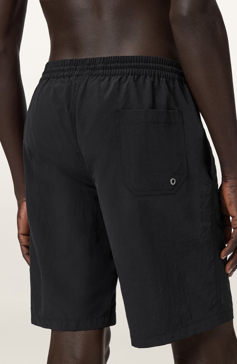 AllSaints Pier Swim Trunks, Alternate, color, Jet Black