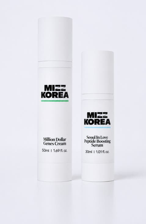 K-Beauty Million Dollar Genes Cream & Peptide Boosting Serum Skincare 2-Piece Set