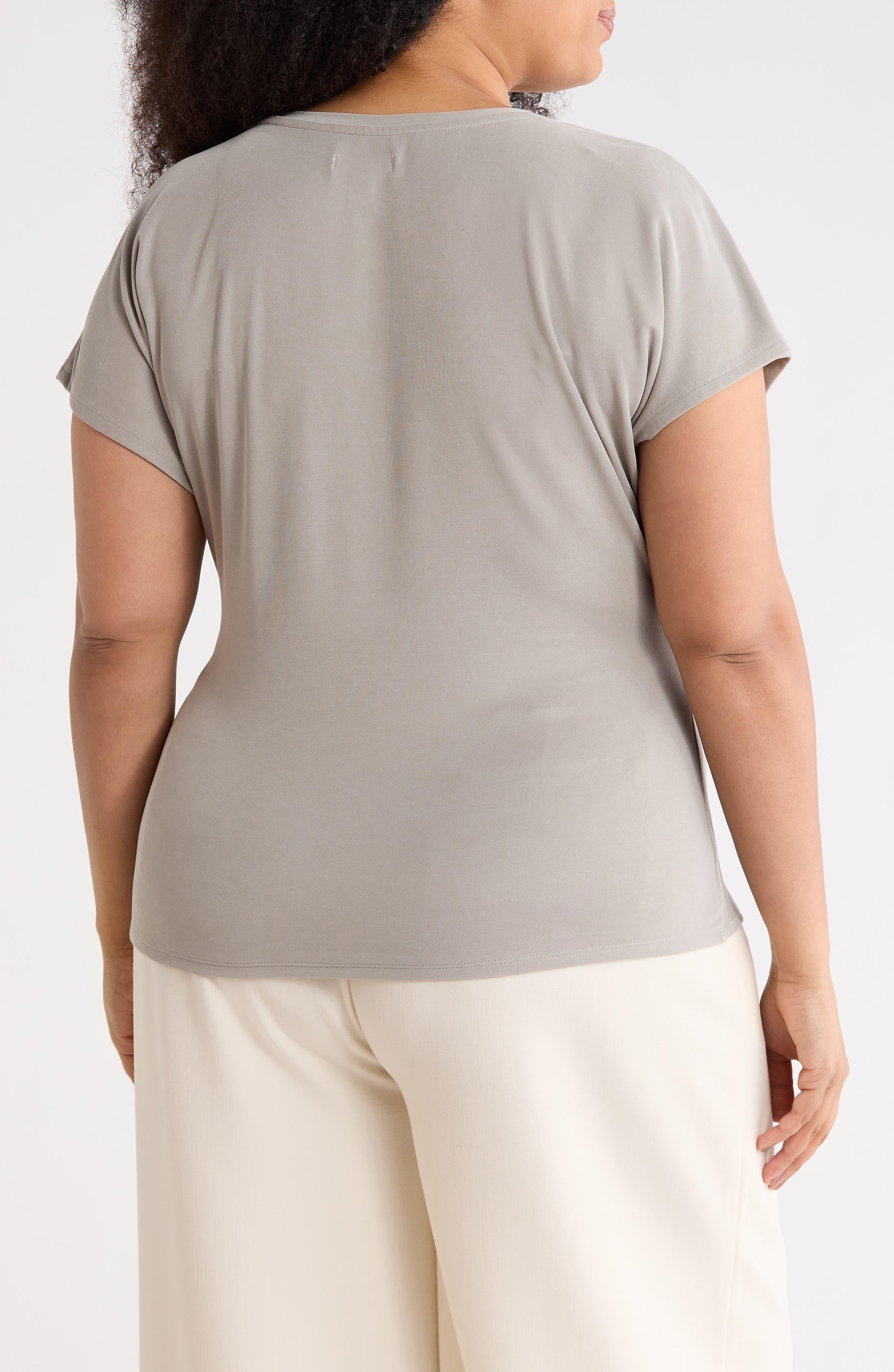 Short Sleeve Tie Detail Top - image 2
