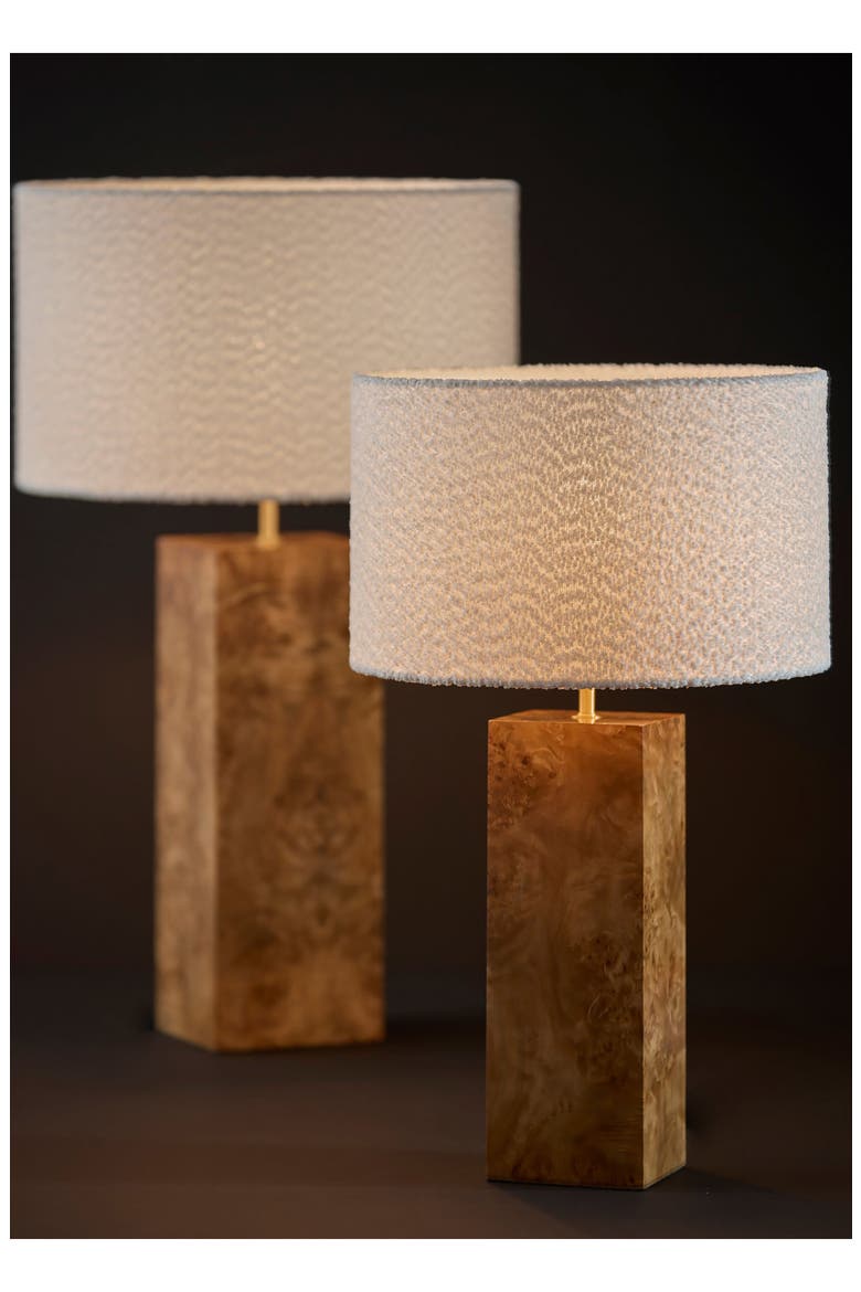 Frederick Table Lamp, Alternate, color, BURLED WOOD/ ANTIQUE BRASS