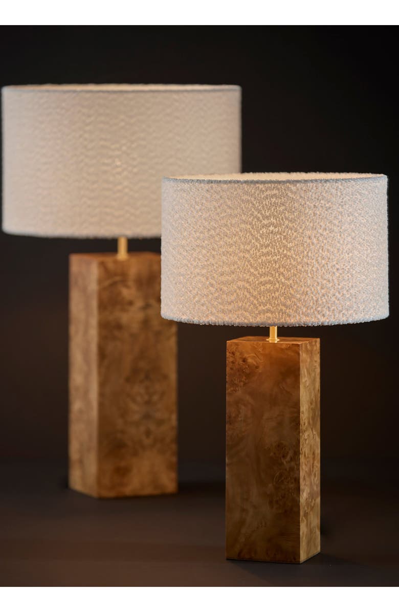 ADESSO LIGHTING Frederick Table Lamp, Alternate, color, Burled Wood/ Antique Brass