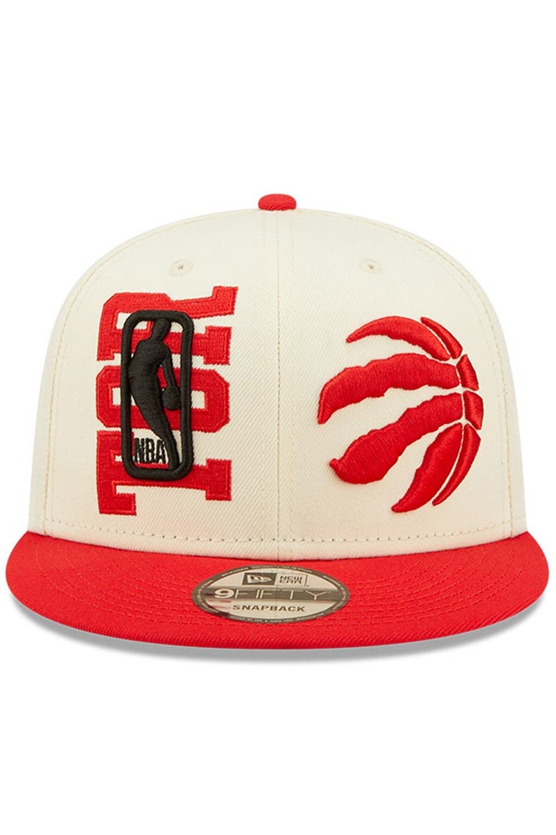 Youth New Era Cream/Red Toronto Raptors 2022 NBA Draft 9FIFTY Snapback Adjustable Hat, Alternate, color, Red