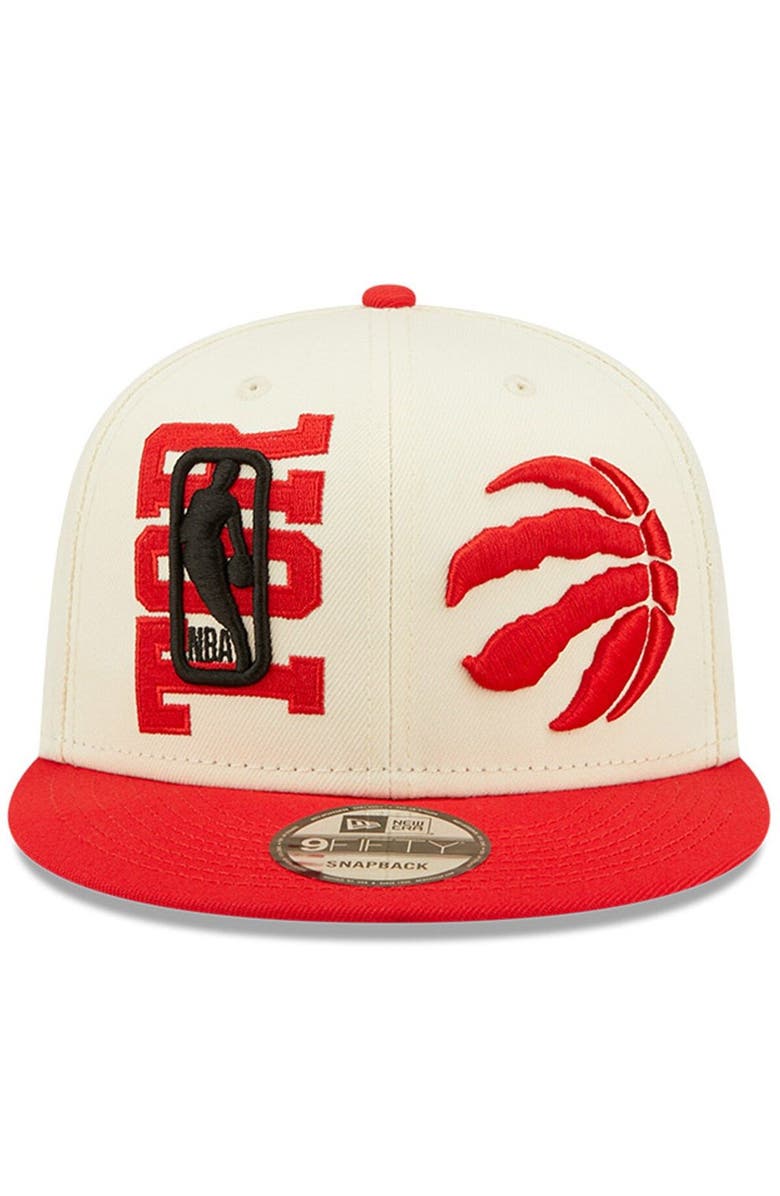 New Era Youth New Era Cream/Red Toronto Raptors 2022 NBA Draft 9FIFTY Snapback Adjustable Hat, Alternate, color, 
