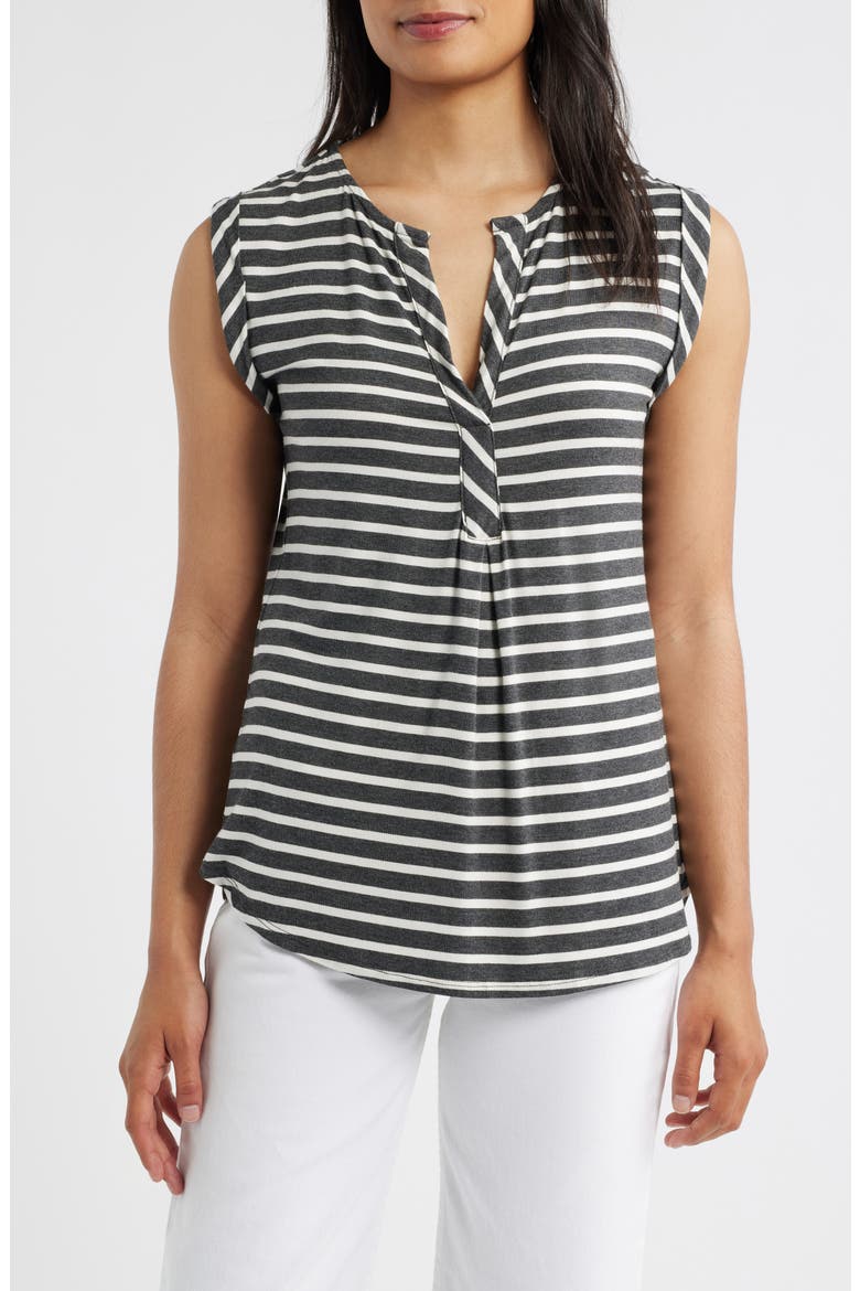 Sleeveless Top, Main, color, CHARCOAL