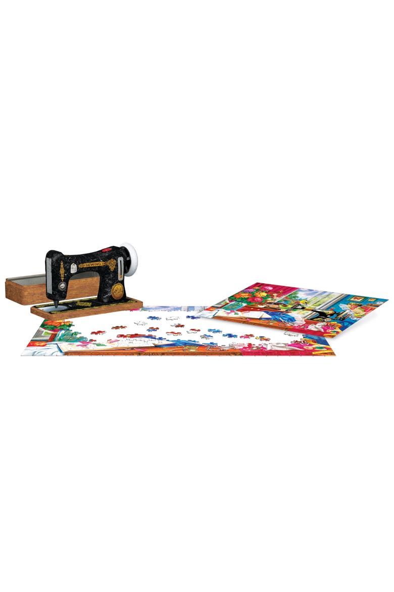 Puzzle Tin Sewing Memories 550 Piece Jigsaw Puzzle, Alternate, color, Multicolored