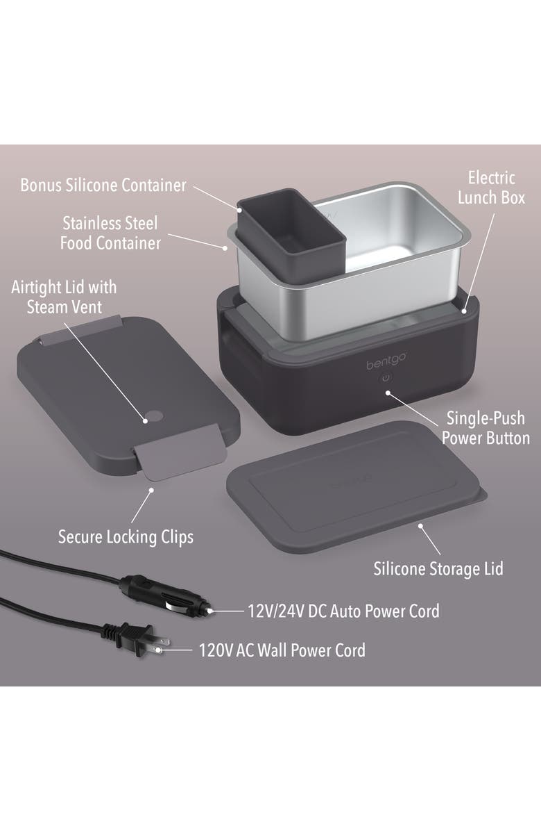 BENTGO Heat Electric Lunch Box, Alternate, color, Black
