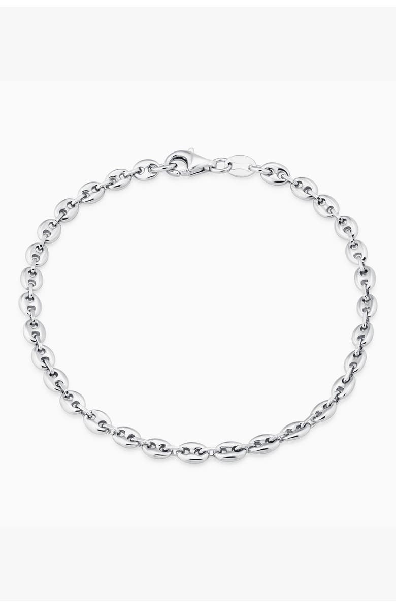 Oradina Sterling Silver Take Me There Mariner Bracelet, Main, color, Sterling Silver