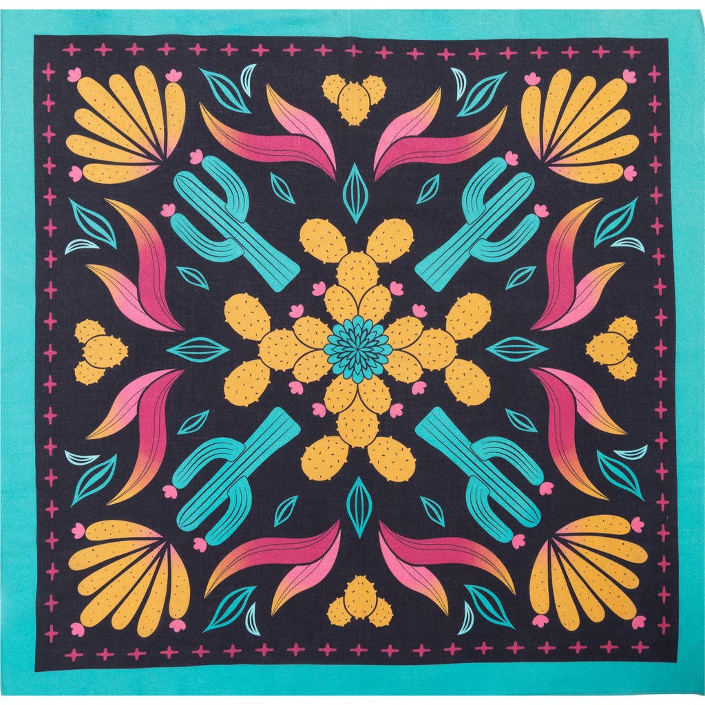 SAACHI Sun Desert Square Scarf in Black Multi at Nordstrom Rack