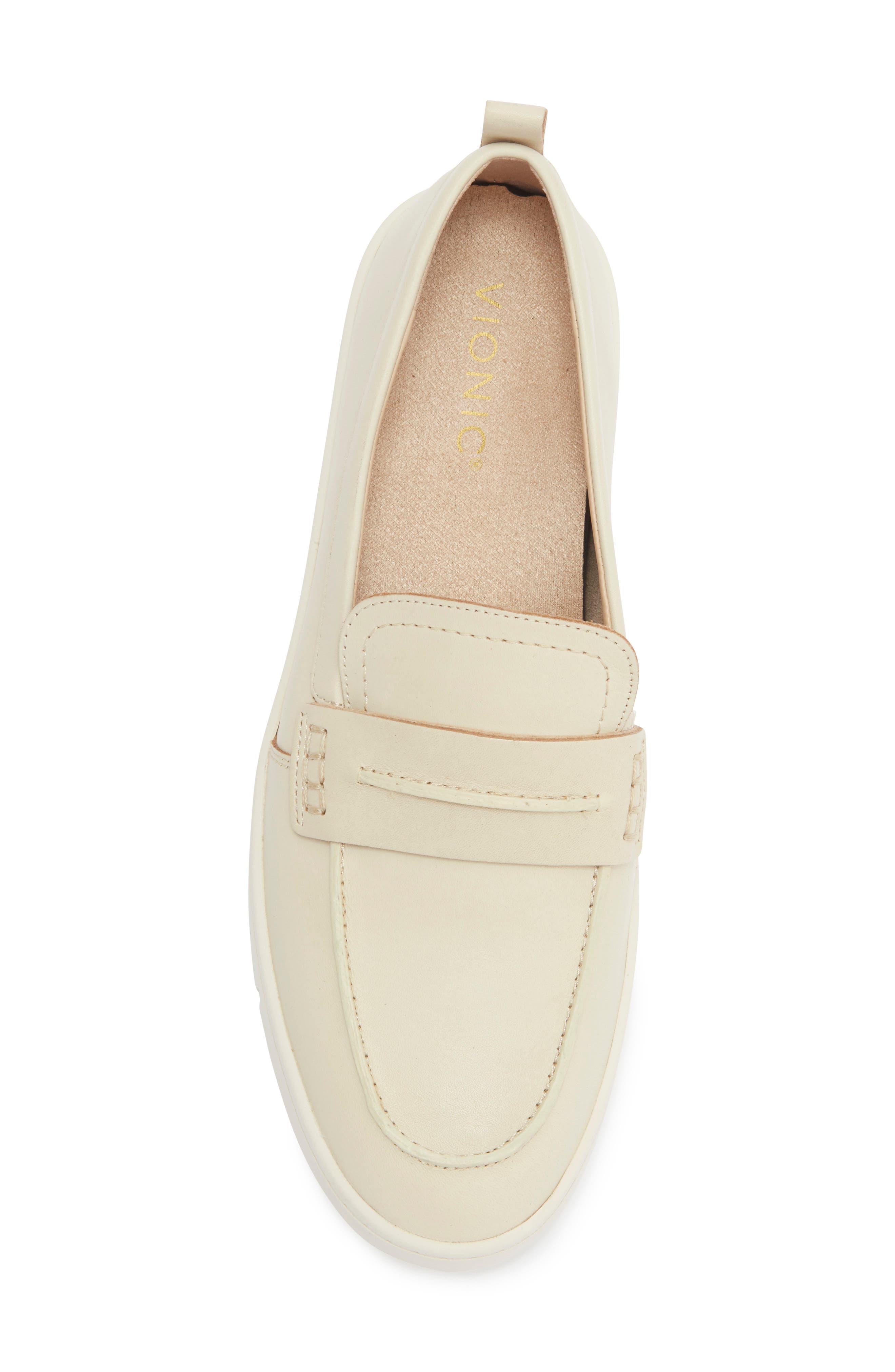 Chantel Penny Loafer Slip-On Sneaker, Alternate, color, TAUPE LEATHER