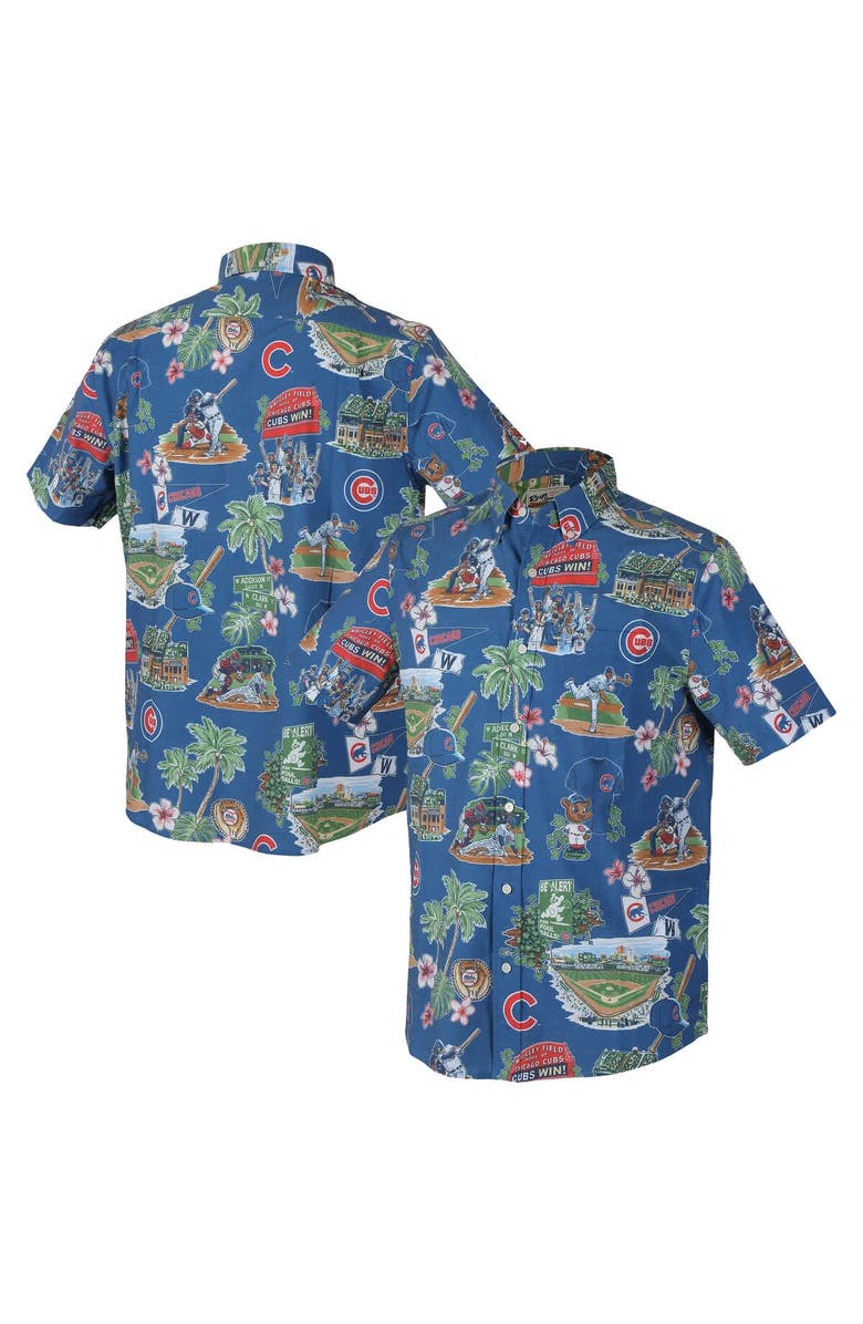 Reyn Spooner Men's Reyn Spooner Royal Chicago Cubs Scenic Tri-Blend Button-Down Shirt, Alternate, color, Royal