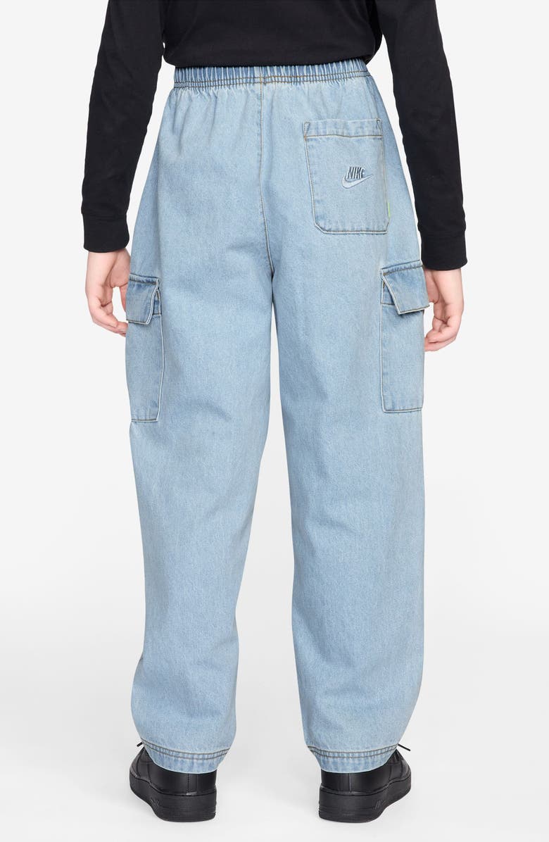 Nike Kids' Denim Cargo Pants, Alternate, color, Light Armory Blue/ Armory Blue