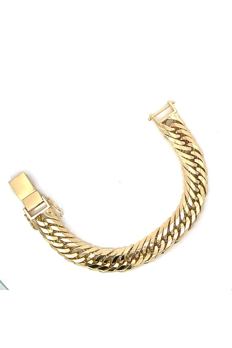 14K Yellow Gold Moon Link Necklace 4mm 22 Inch 26.5 Grams, Alternate, color, yellow