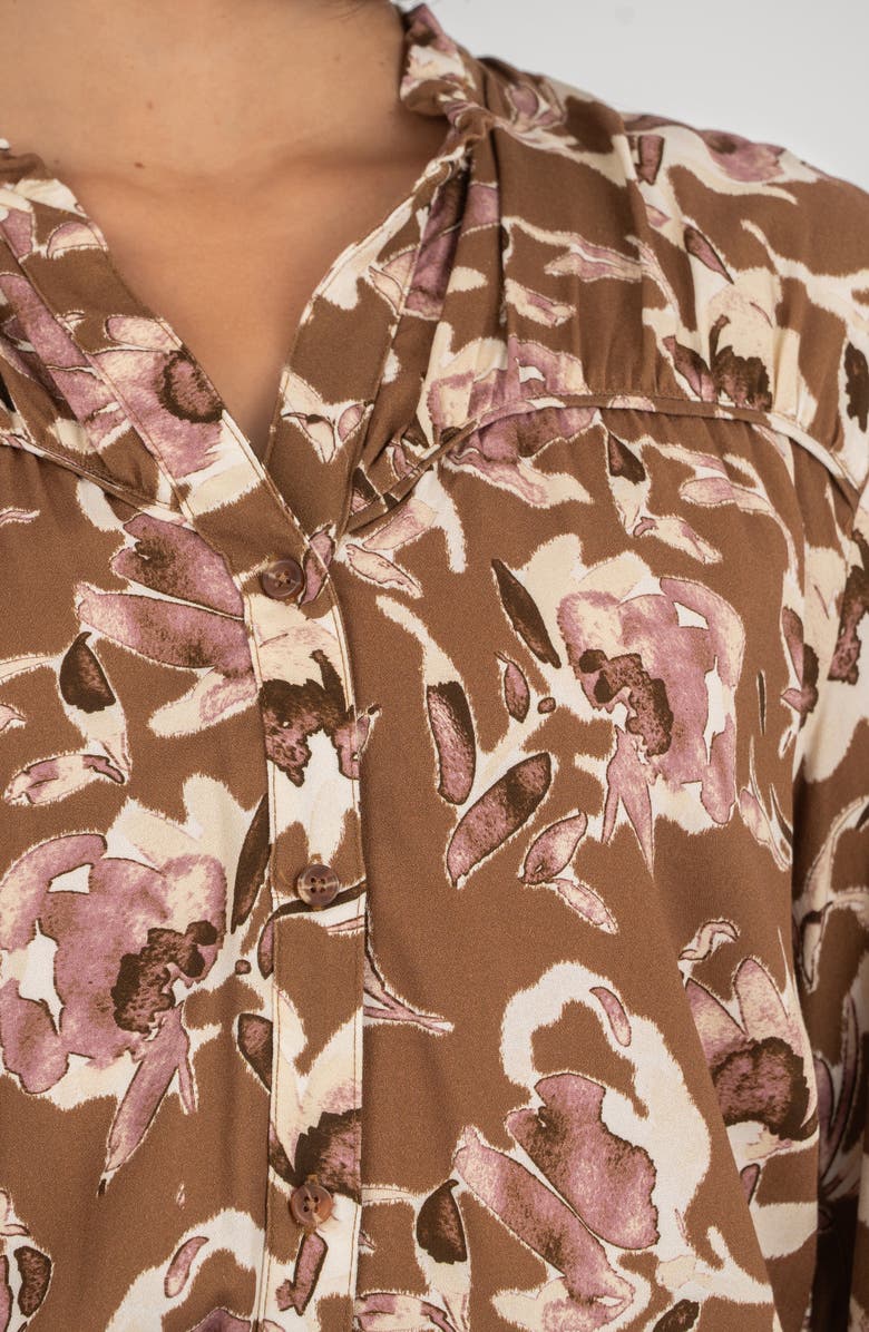 KUT from the Kloth Isley Floral Piped Yoke Button-Up Shirt, Alternate, color, 