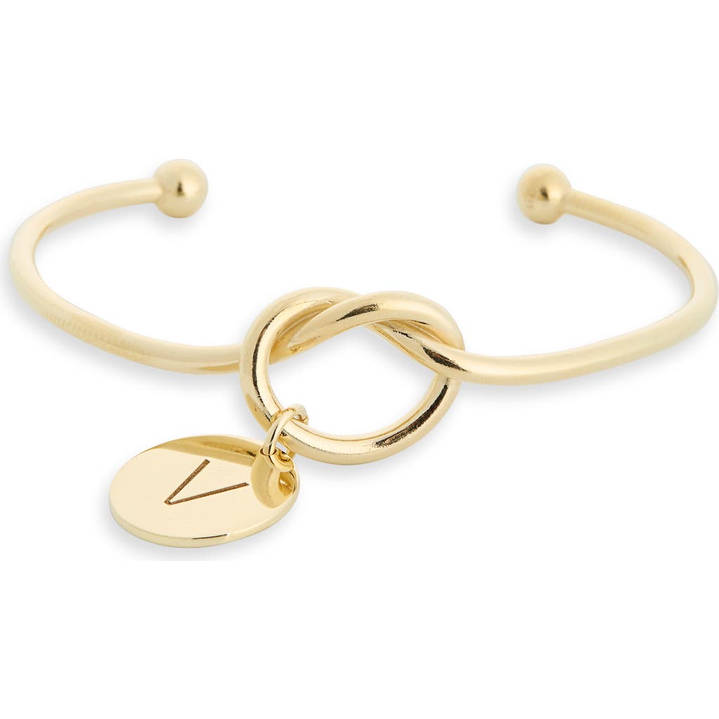 Meshmerise Love Knot Initial Bracelet In Brown