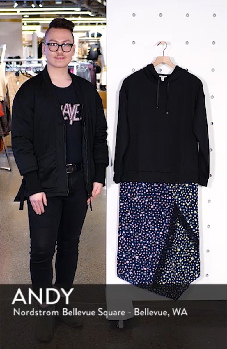 Hybrid Print Sweatshirt Dress, sales video thumbnail