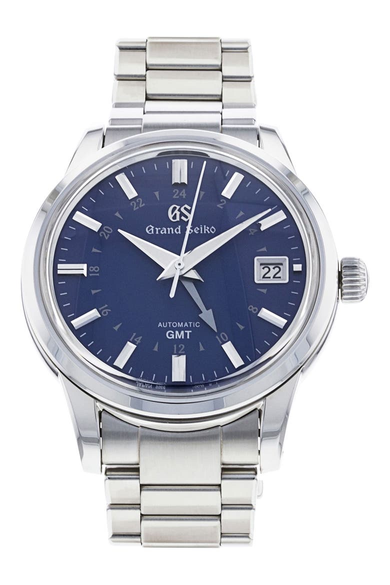 Grand Seiko GMT Preowned Bracelet Watch, Main, color, STEEL