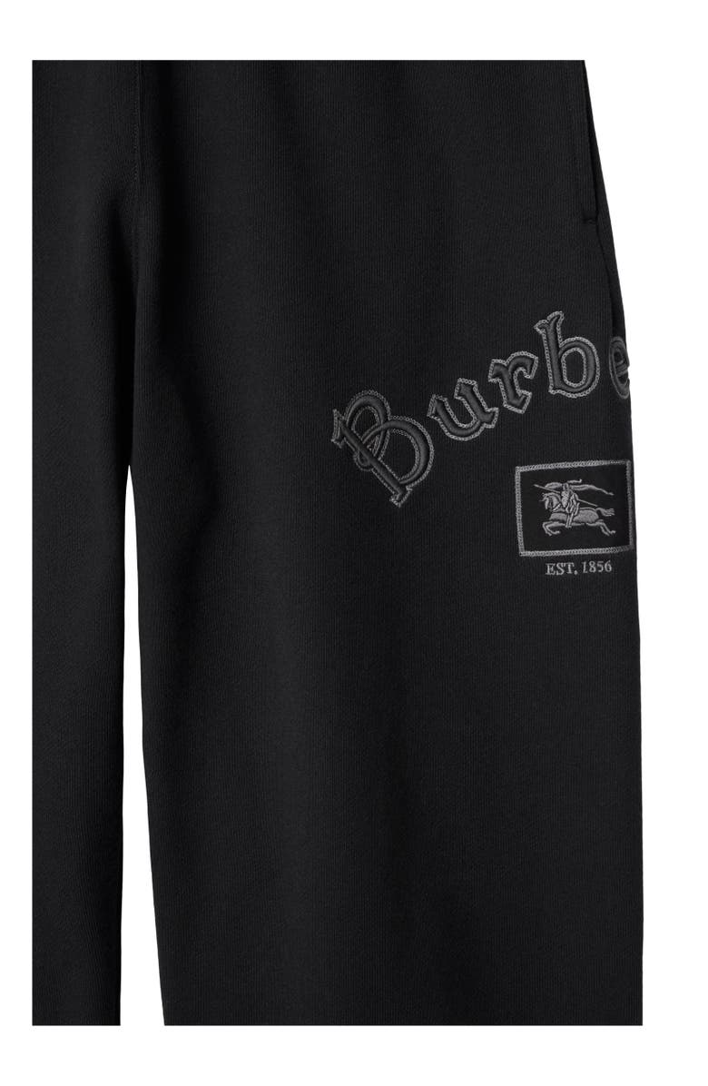 Burberry Gothic Logo Cotton Jogging Pants, Alternate, color, Black