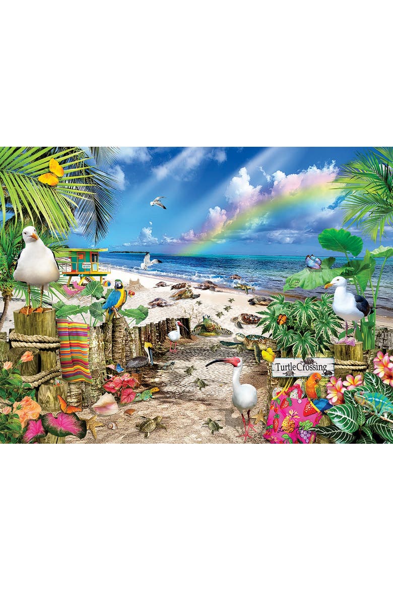 Turtle Crossing 500 piece Jigsaw Puzzle for Adults, Alternate, color, Multicolor