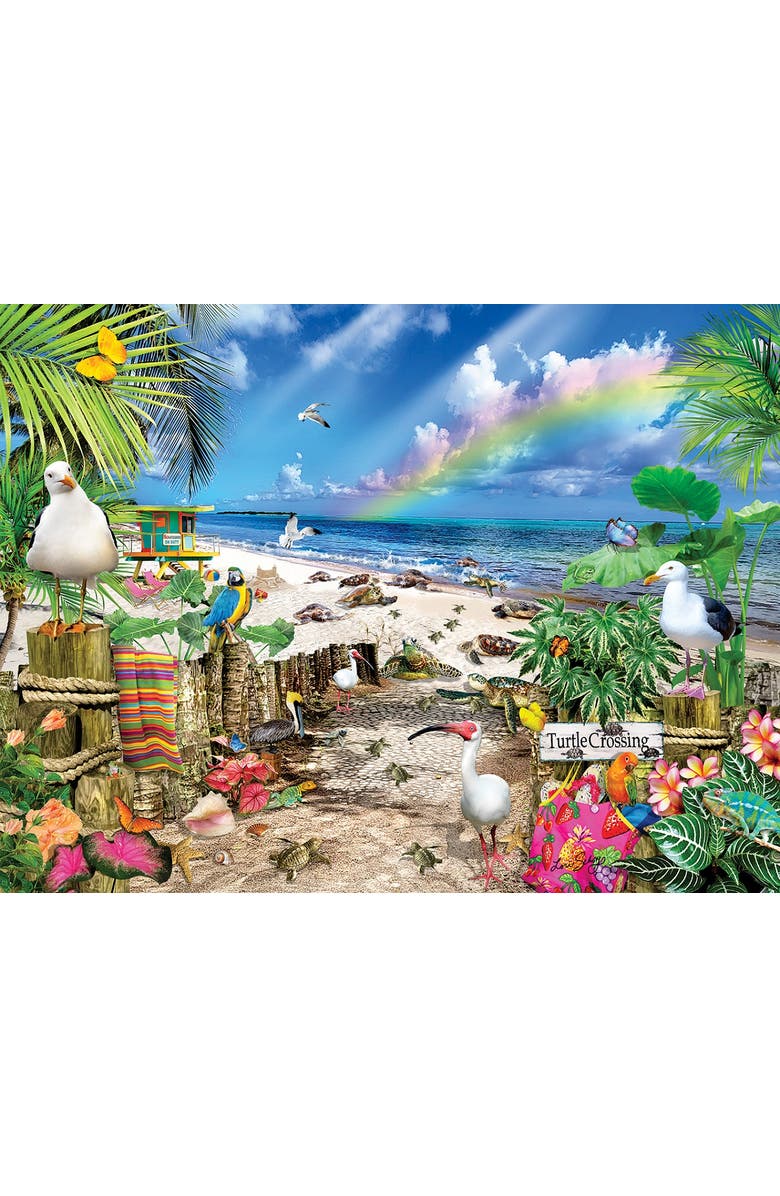 Sunsout Turtle Crossing 500 piece Jigsaw Puzzle for Adults, Alternate, color, Multicolor