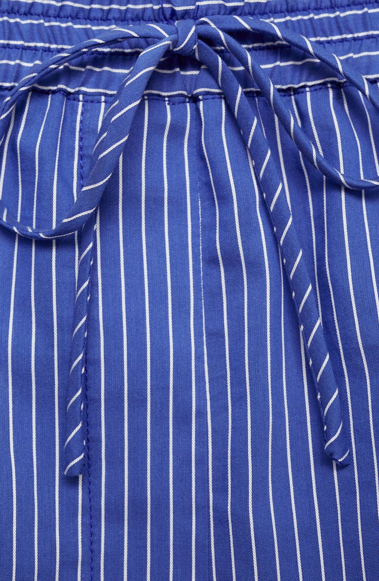 MANGO Stripe Cotton Blend Drawstring Shorts, Alternate, color, 