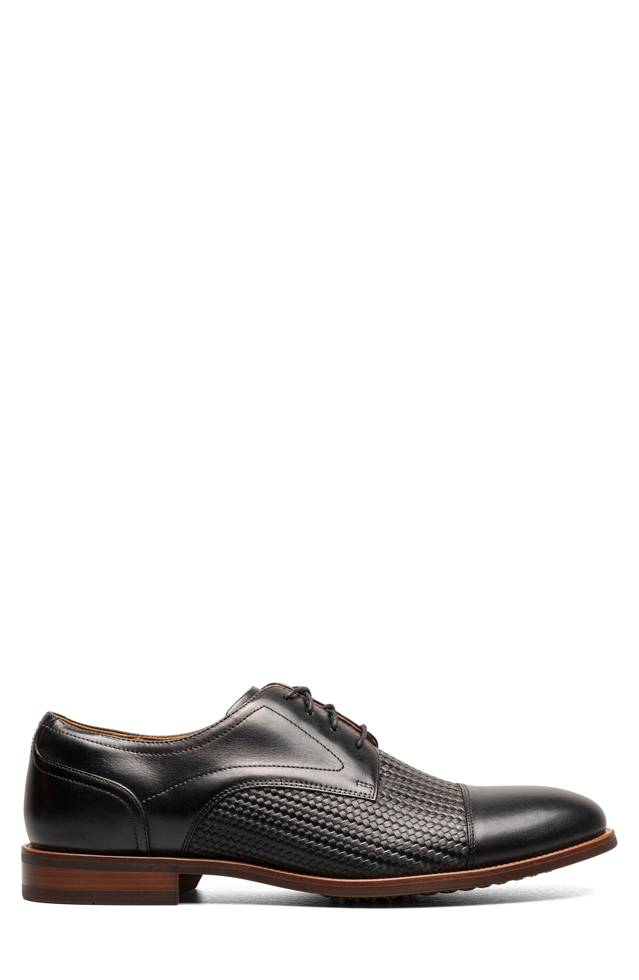 Florsheim Rucci Cap Toe Derby, Alternate, color, Black