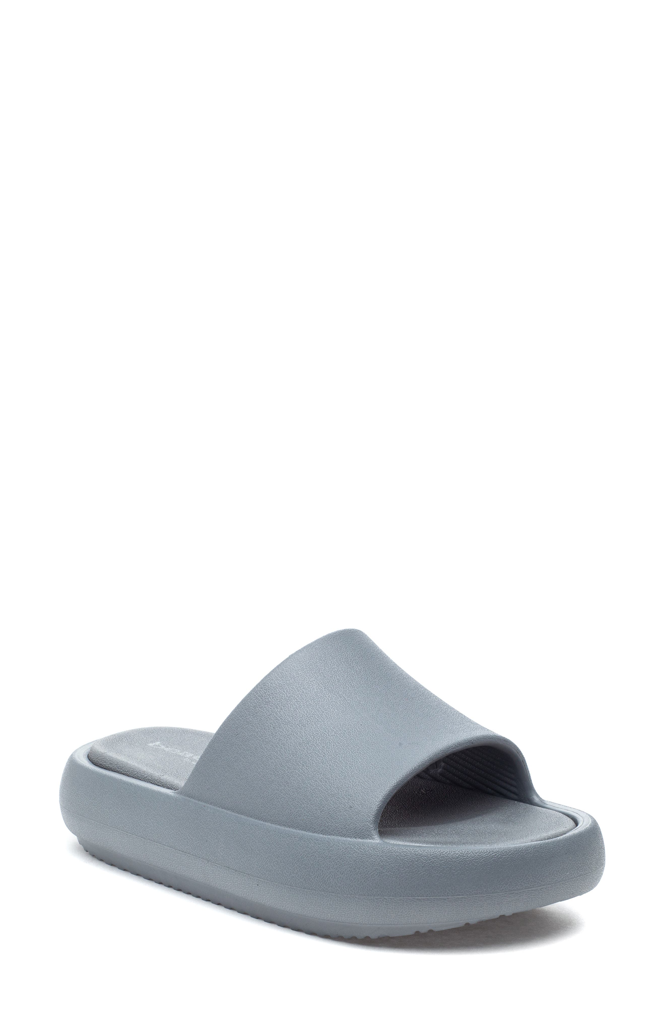 BEACH SLIDES Squish Slide Sandal, Main, color, GREY EVA