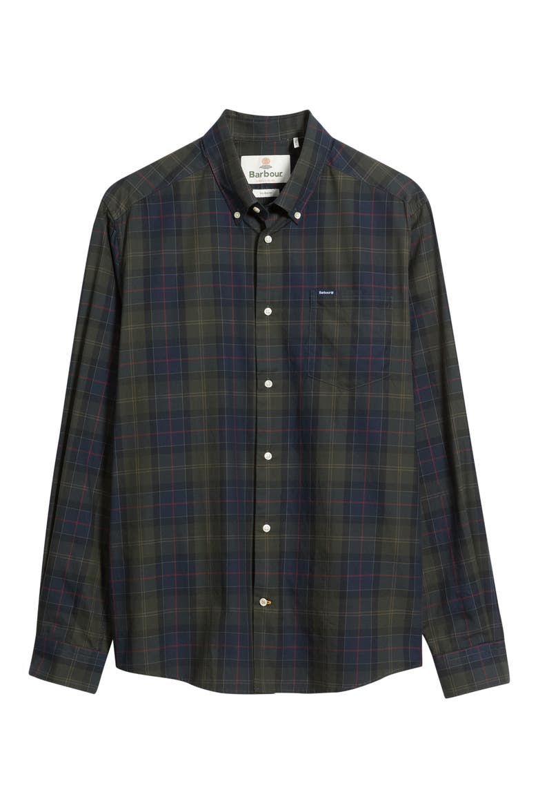 Wetheram Tailored Fit Button-Down Shirt, Alternate, color, SHADOW CLASSIC TARTAN