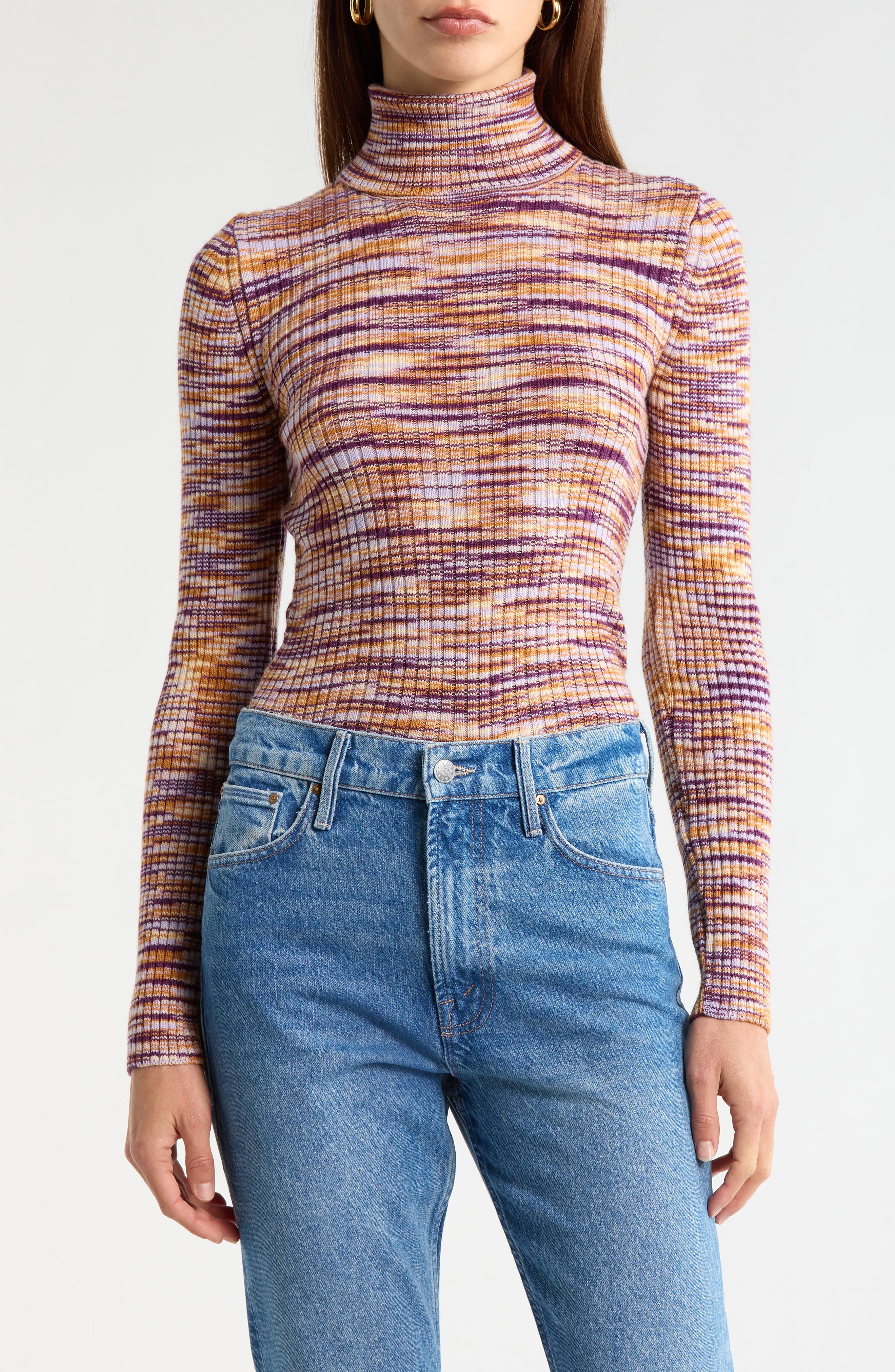 MOTHER The Street Collar Pulling Strings Wool Blend Sweater