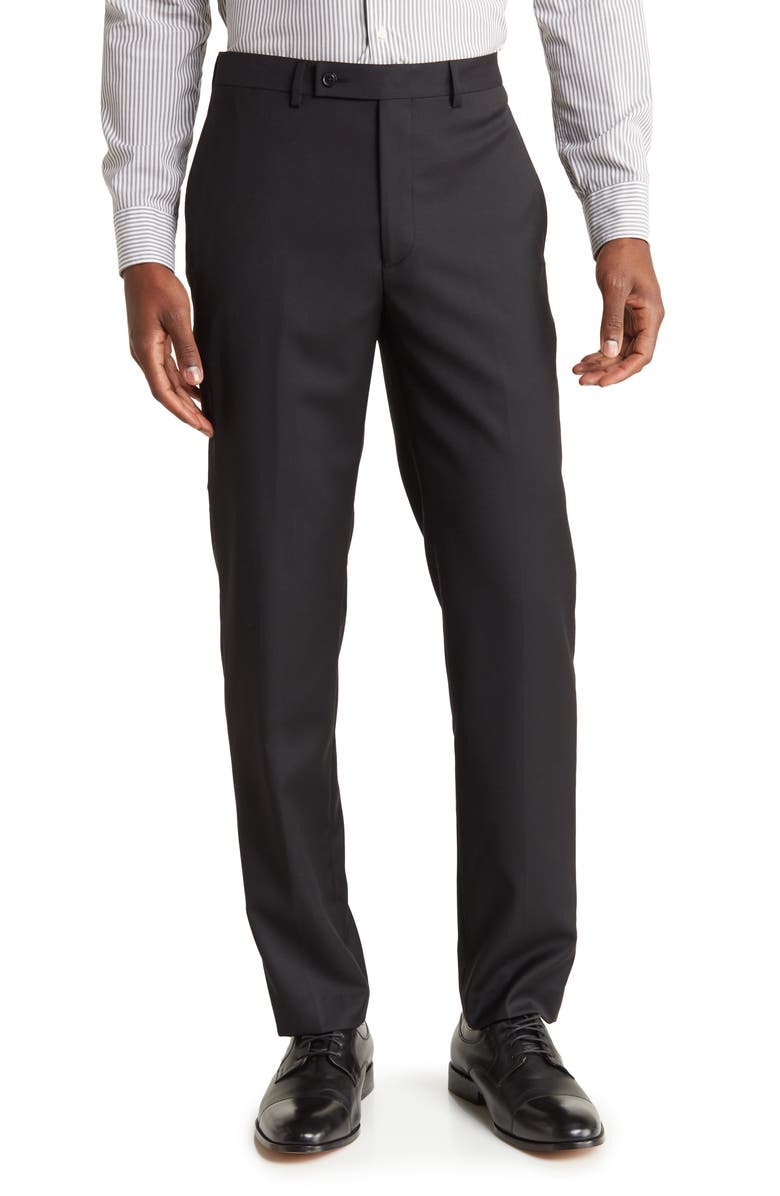 Calvin Klein Black Slim Stretch Suit Pants, Main, color, Black