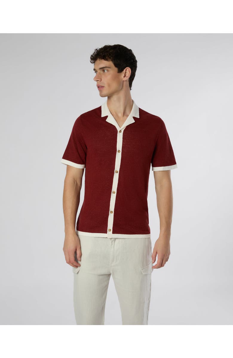 Onia Linen Knit Camp Shirt, Main, color, 