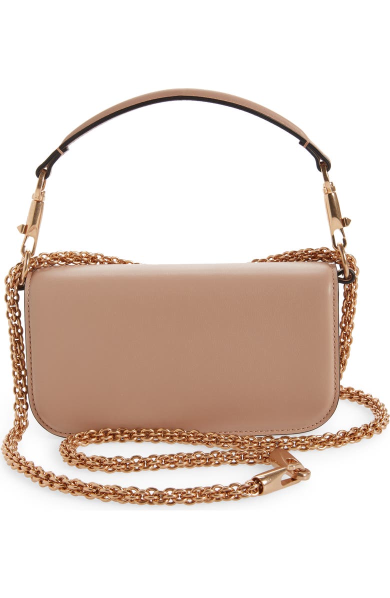 Valentino Garavani Locò Crystal Embellished Leather Shoulder Bag, Alternate, color,