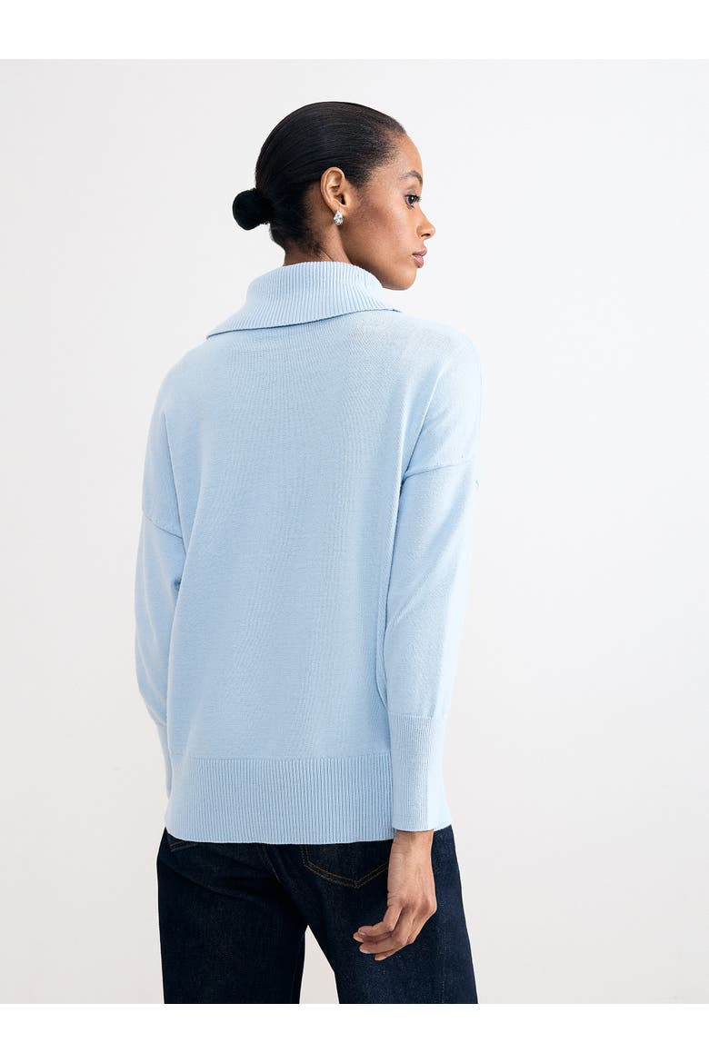 Steph Roll Neck Side-Zip Knitted Jumper, Alternate, color, Pale Blue