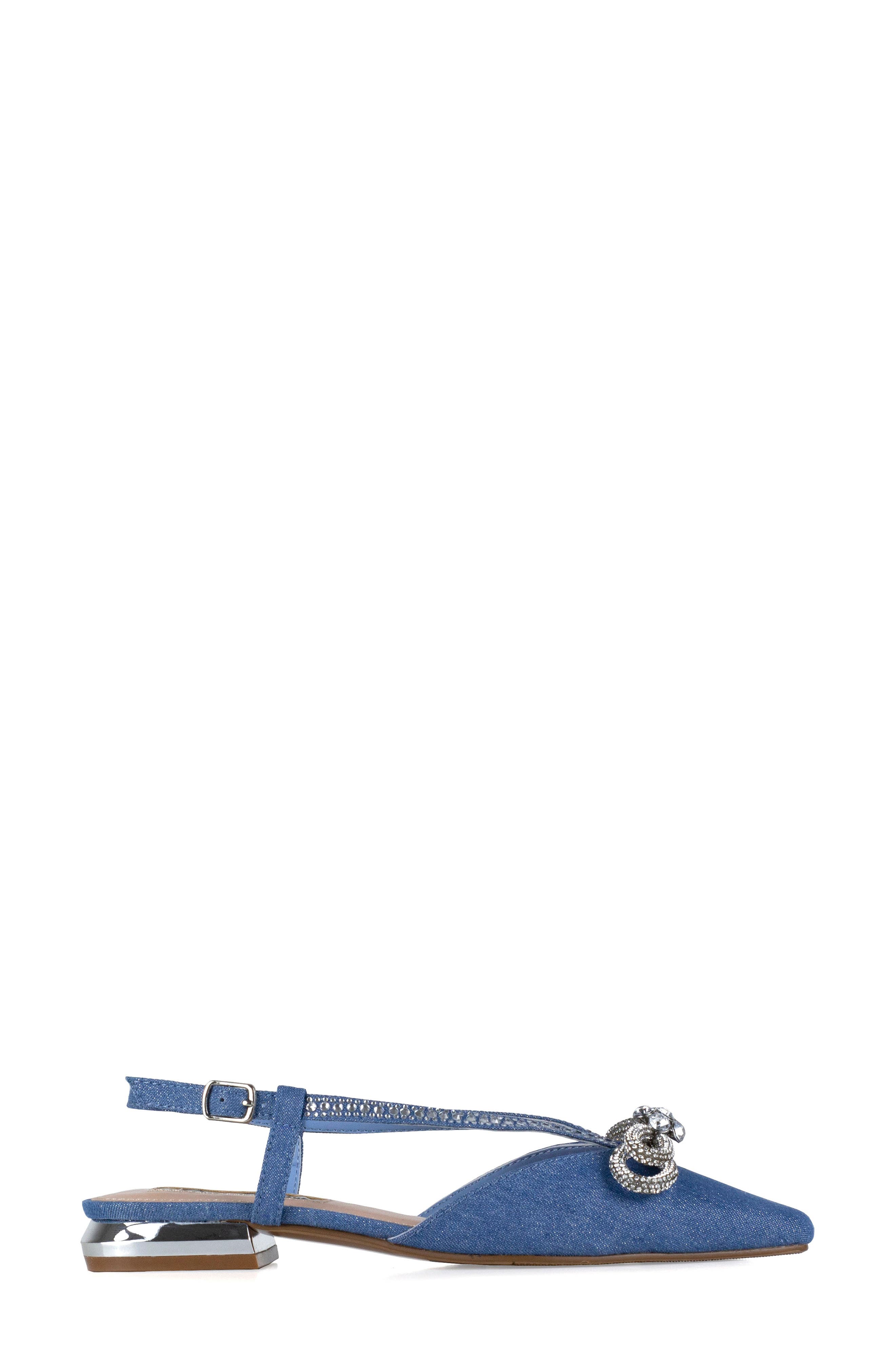 Kendal Slingback Flat, Alternate, color, BLUE DENIM