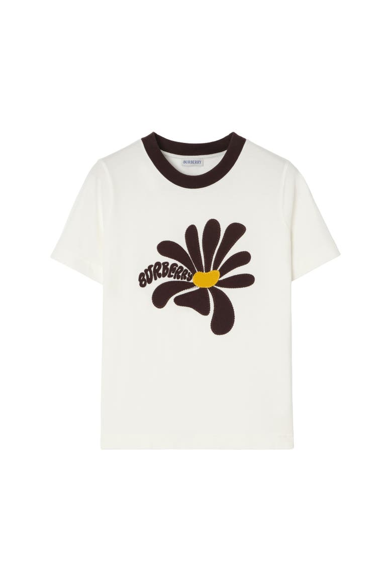 Daisy Cotton T-shirt, Alternate, color, Chalk white