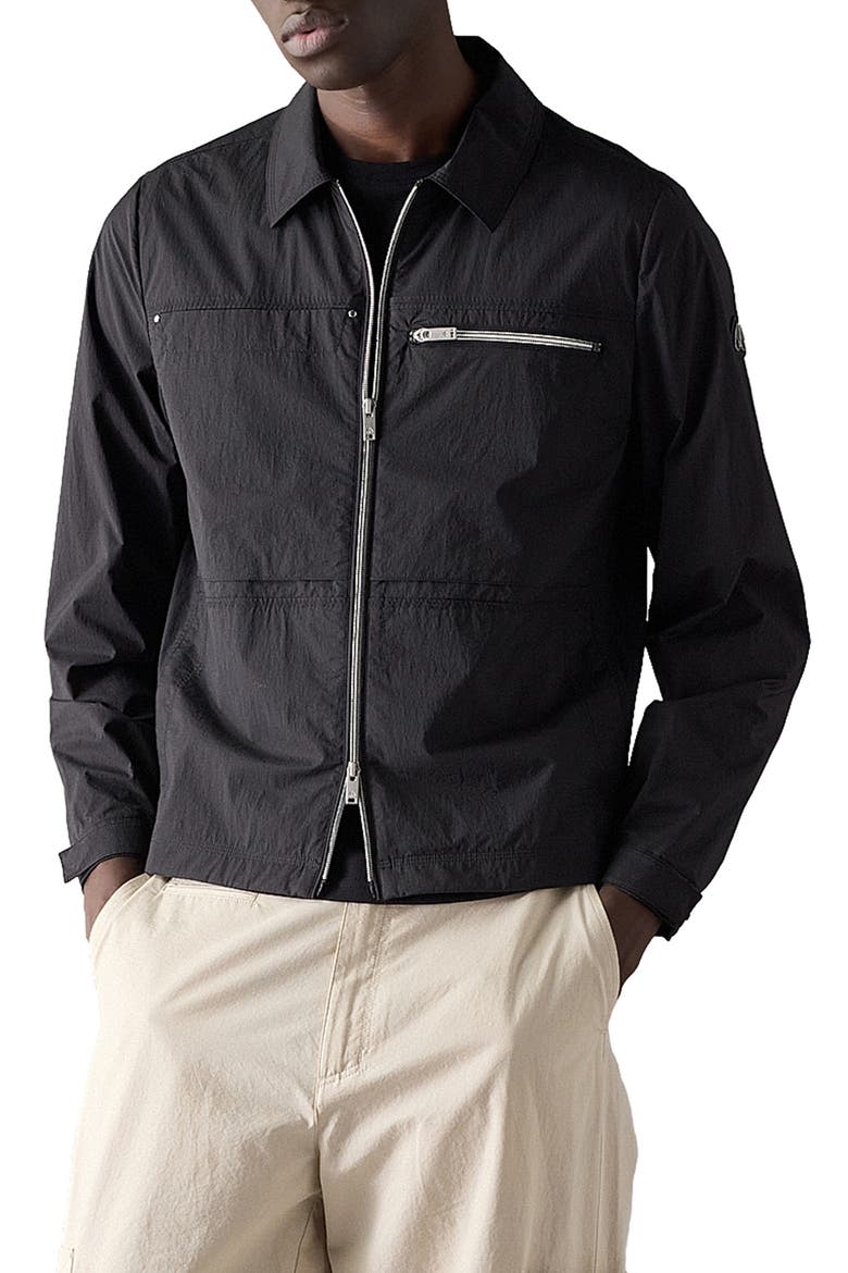 Topflight Water Repellent Shirt Jacket, Main, color, BLACK