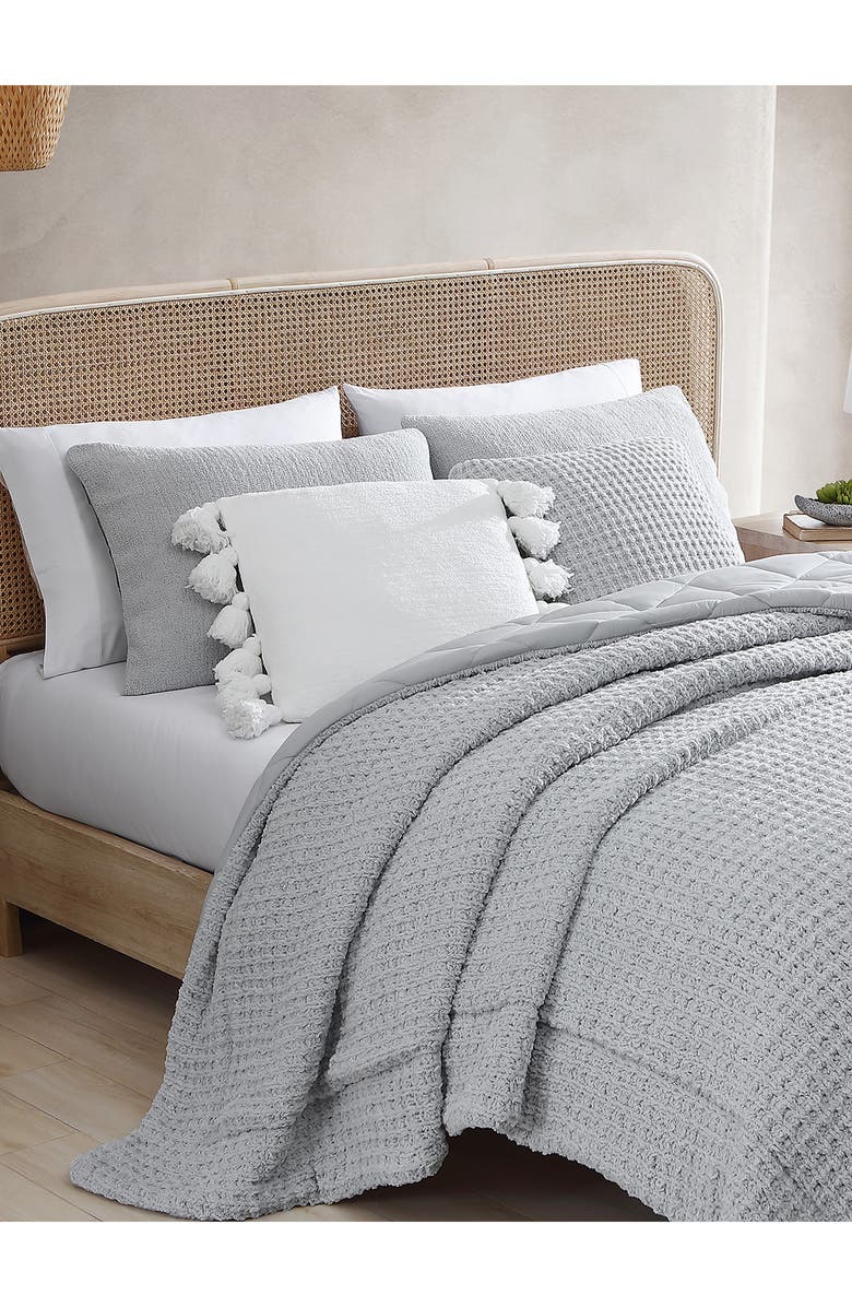 Sunday Citizen Snug Waffle Throw Pillow, Alternate, color, Cloud Grey