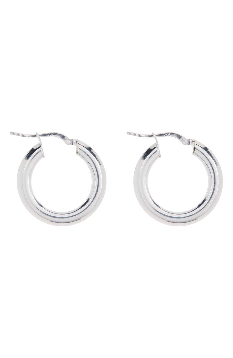 Argento Vivo Sterling Silver Sterling Silver Medium Tube Hoop Earrings, Main, color,