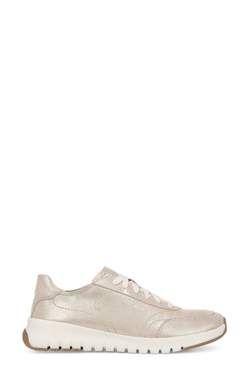 Vionic Uptown Metallic Suede Sneaker In Neutral