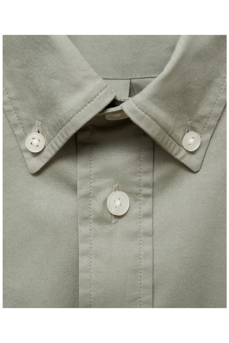 Regular Fit Stretch Cotton Button-Down Shirt, Alternate, color, KHAKI GREEN