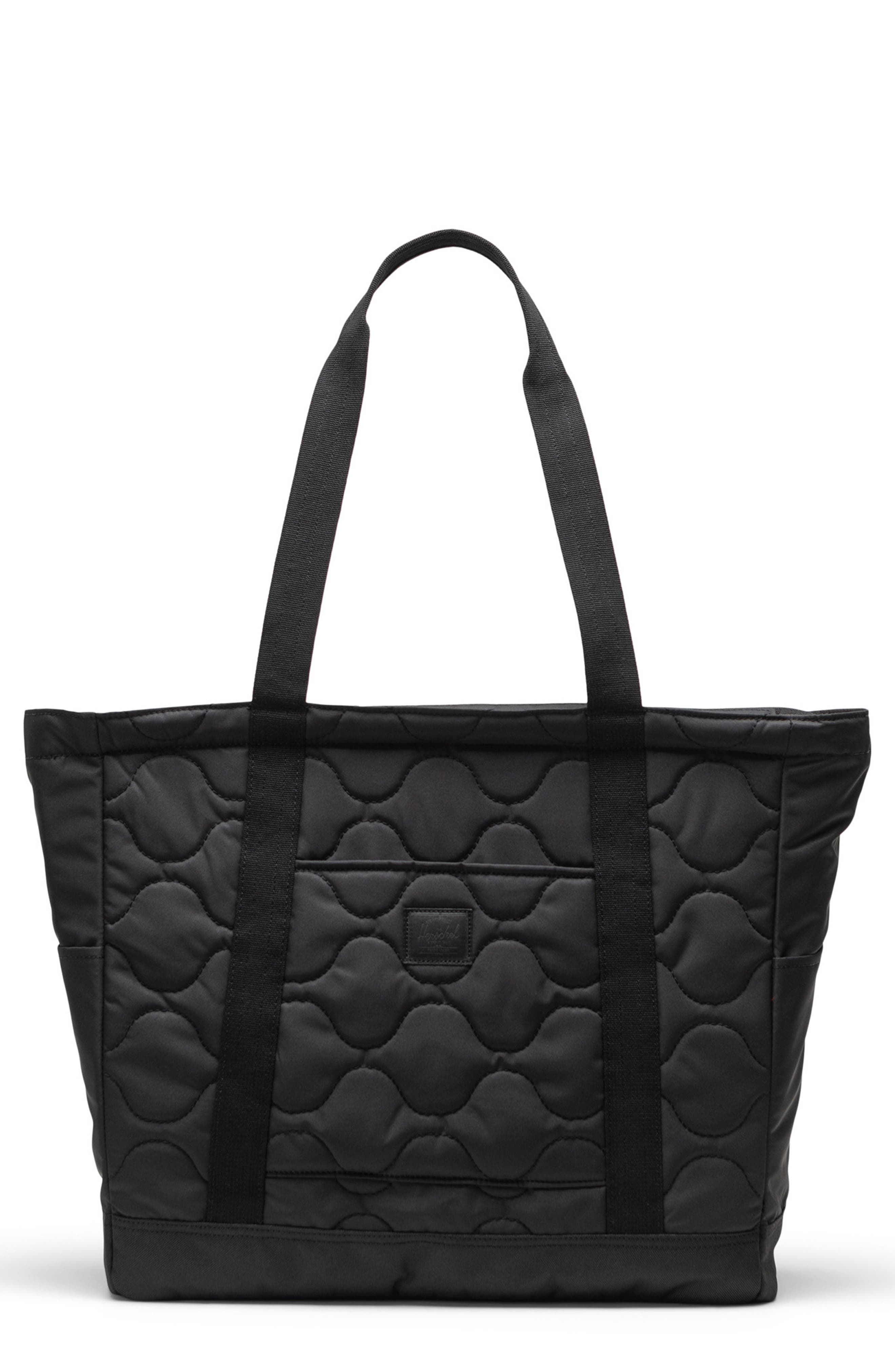 Herschel Supply Co. Heritage Quilted Tote Bag, Main, color, Black