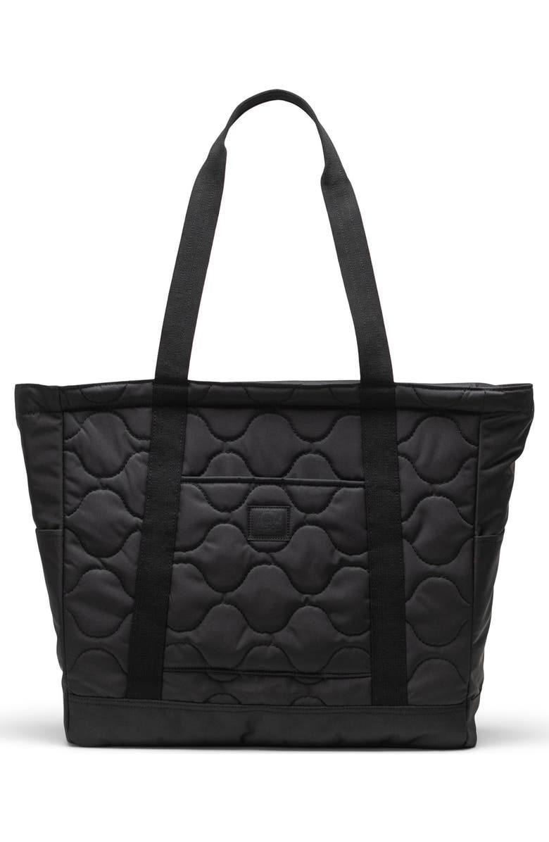 Herschel Supply Co. Heritage Quilted Tote Bag, Main, color, Black