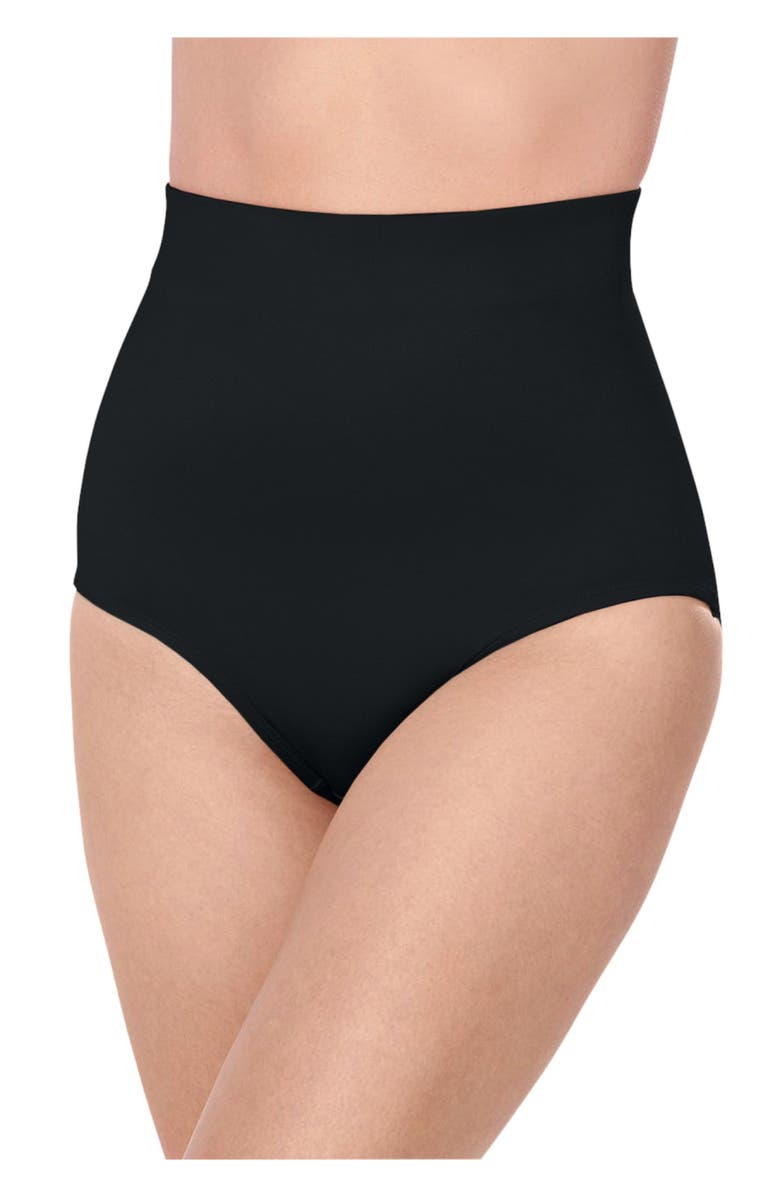 Secret Solutions Power Shaper Firm Control High Waist Shaping Brief, Alternate, color, Black