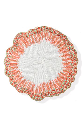 Tiramisu The Citrus Sunburst Beaded Placemat In Neutral