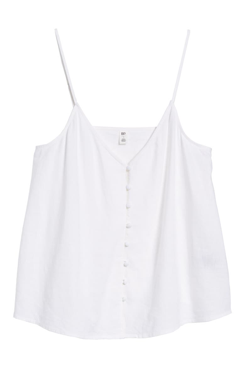 Button Front Camisole, Alternate, color, WHITE