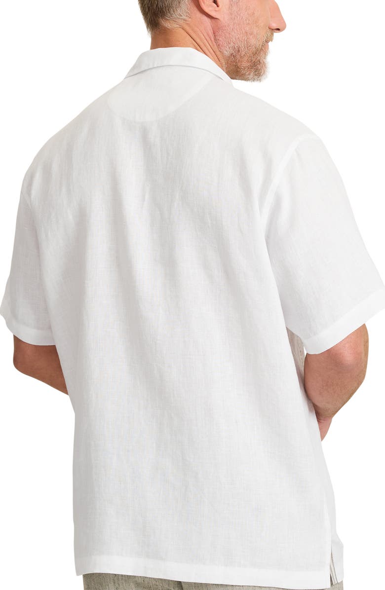 Tommy Bahama Noble Pineapple Vines Artist Linen Button-Up Shirt, Alternate, color, Antique Cream