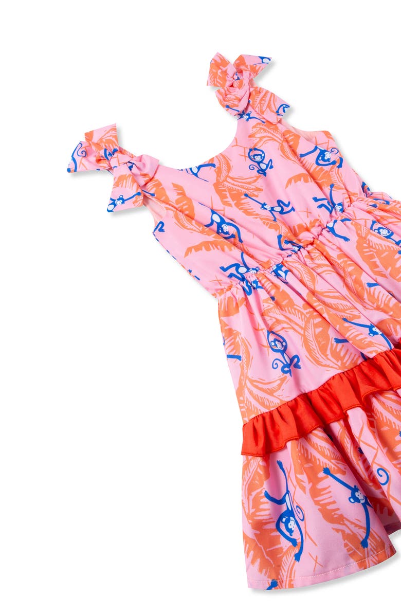 Peek Aren't You Curious Kids' Monkey Print Dress, Alternate, color,